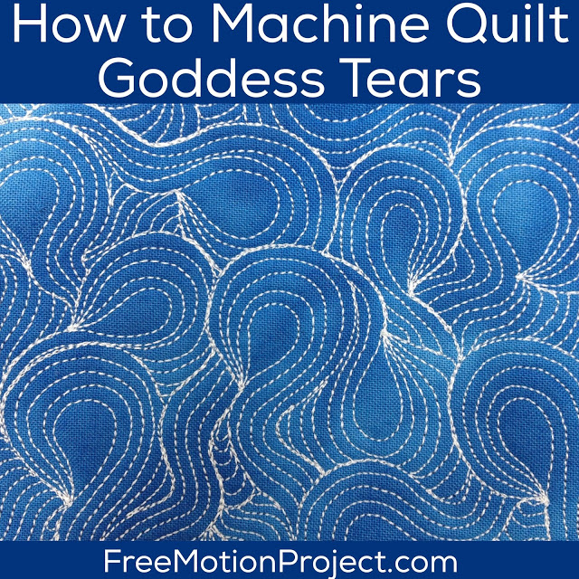 Learn how to machine quilt Goddess Tears in a free video tutorial created by Leah Day